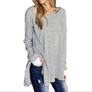 Black & White striped top sz XL